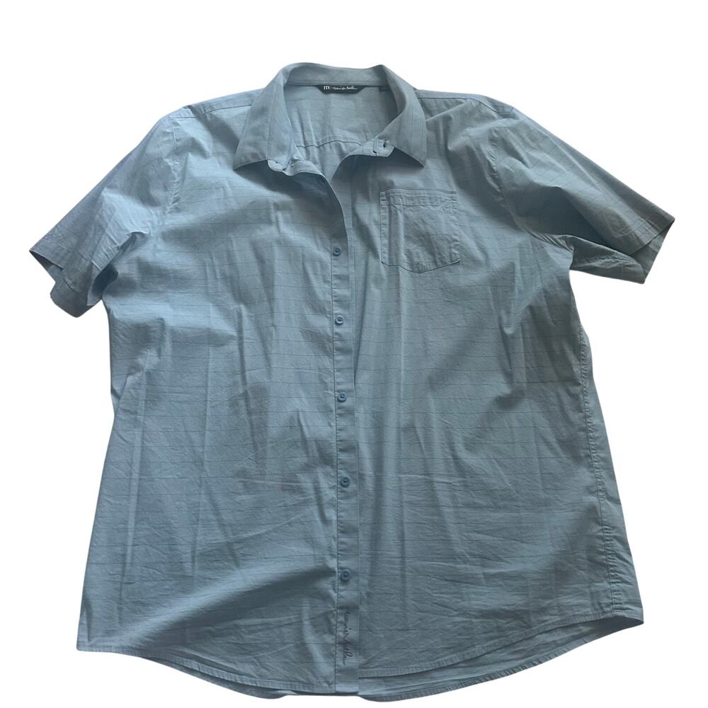Travis Mathew Blue Striped Golf Shirt - Men's XXL